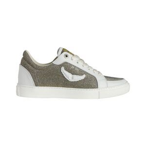 Zadig & Voltaire Fly On Sparkle Leather Sneaker, Silver